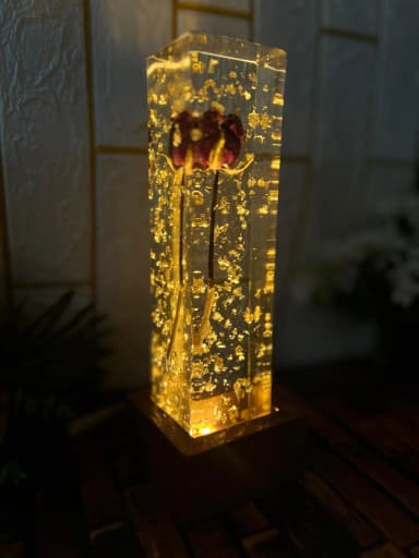 Resin Flower Lamp