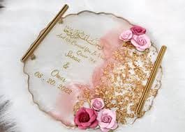 Couple memory resin keepsake