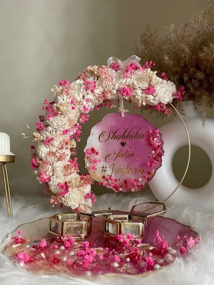 3D Floral Resin Dome