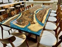 Wood samples epoxy table Jaipur